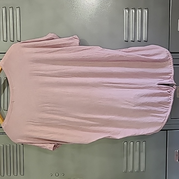 Arianna by Howard's Purple Knit and Linen Framed Pansy Flowers Top Size X-Large - Picture 5 of 10